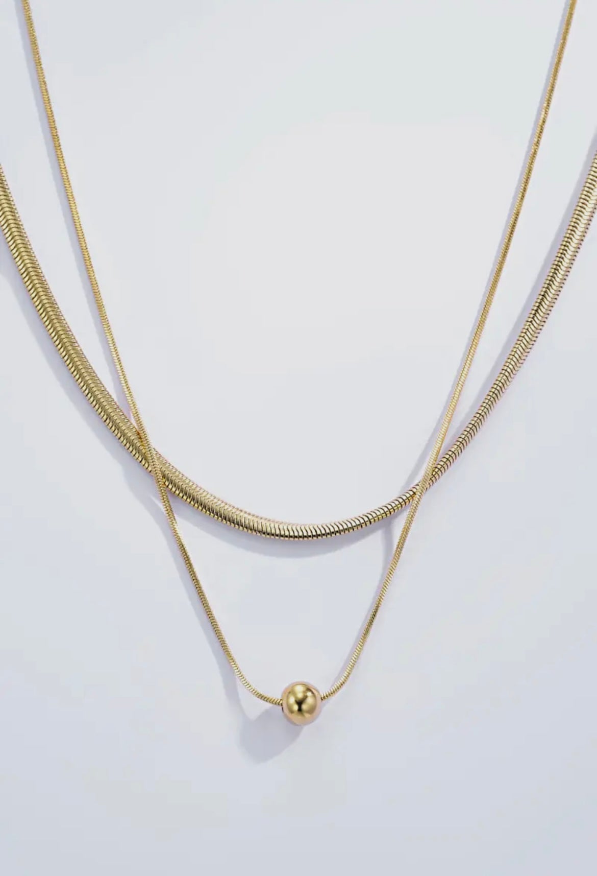 Léa – Doppellagige Halskette in Gold